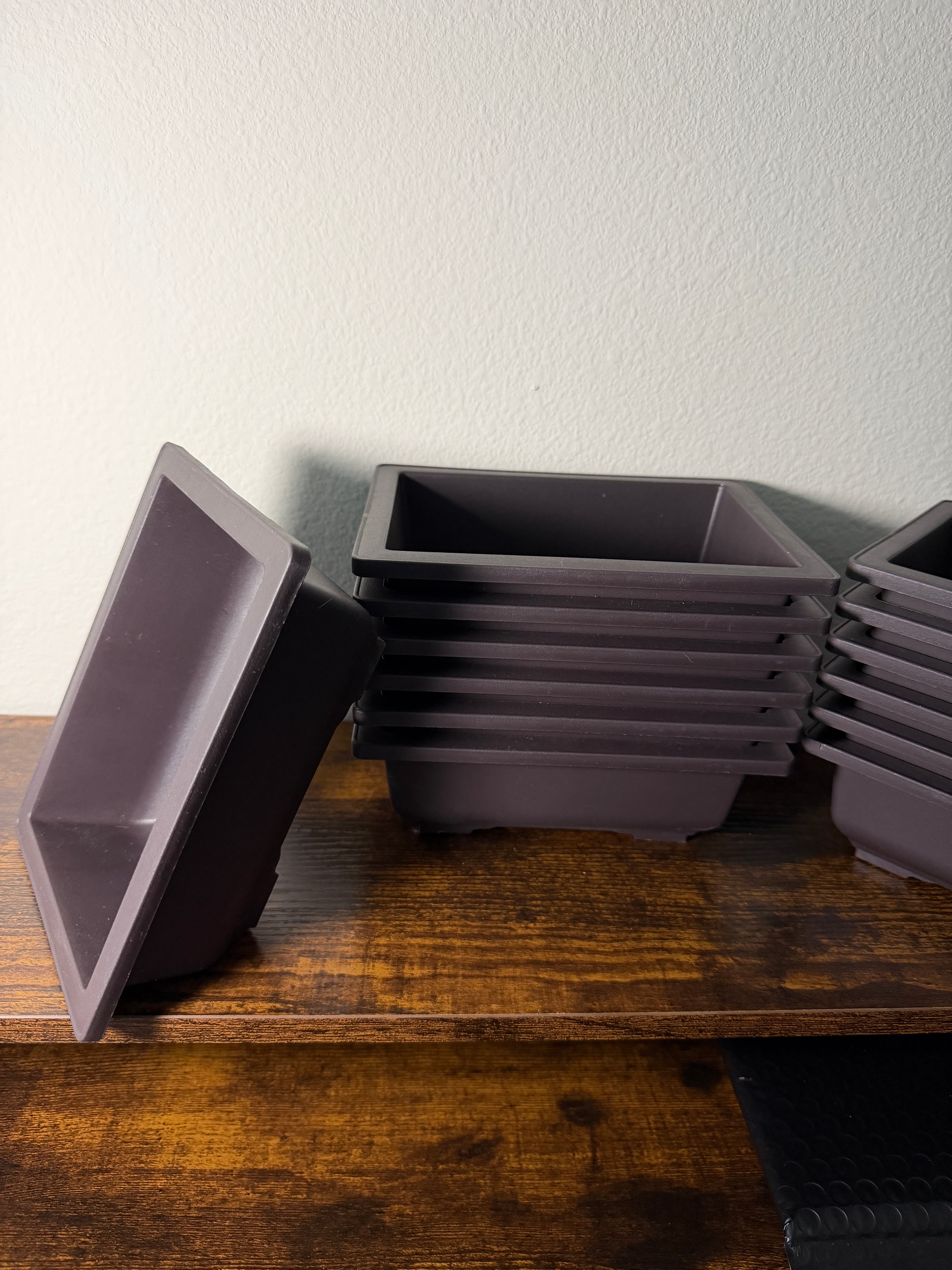 Rectangular Bonsai Training Pot with Drainage Tray – 4.5" x 6.5" x 2.5"