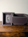 Rectangular Bonsai Training Pot with Drainage Tray – 4.5" x 6.5" x 2.5"